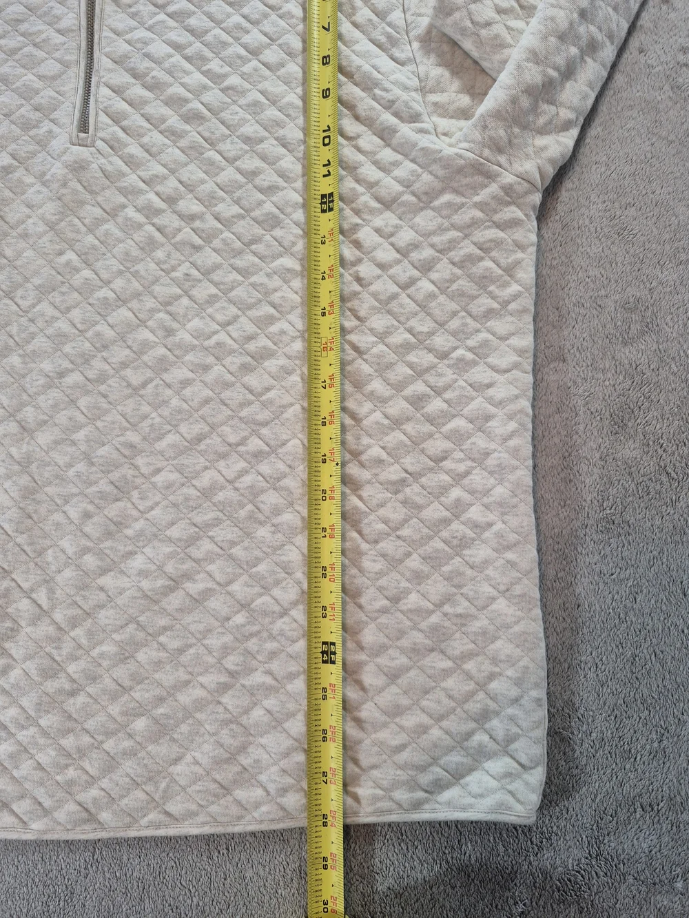 Banana Republic Quilted Half-Zip Waffle Pullover White Mens Sz XL